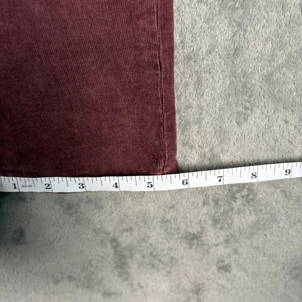 KUT From The Kloth Rachael Fab Ab Mom Jean Womens 00 Burgundy Corduroy High Rise